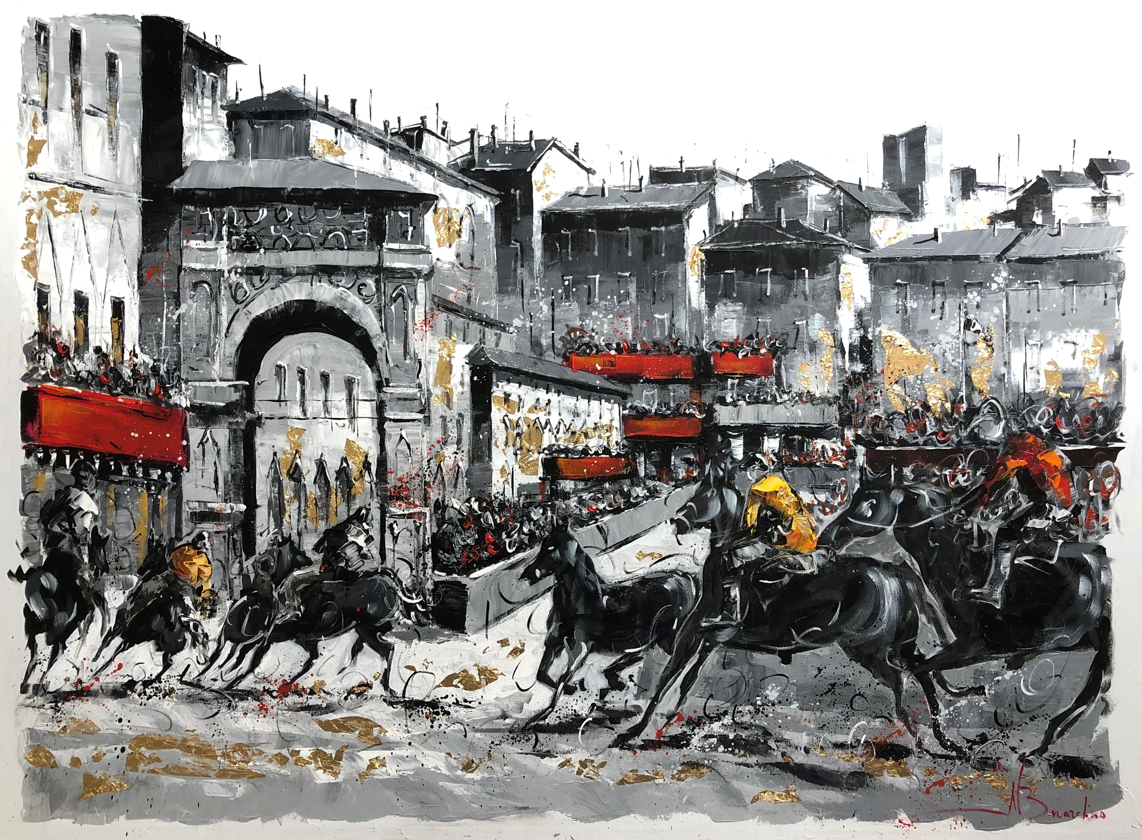 Code BER01 cm 80x100 " Il Palio di Siena"