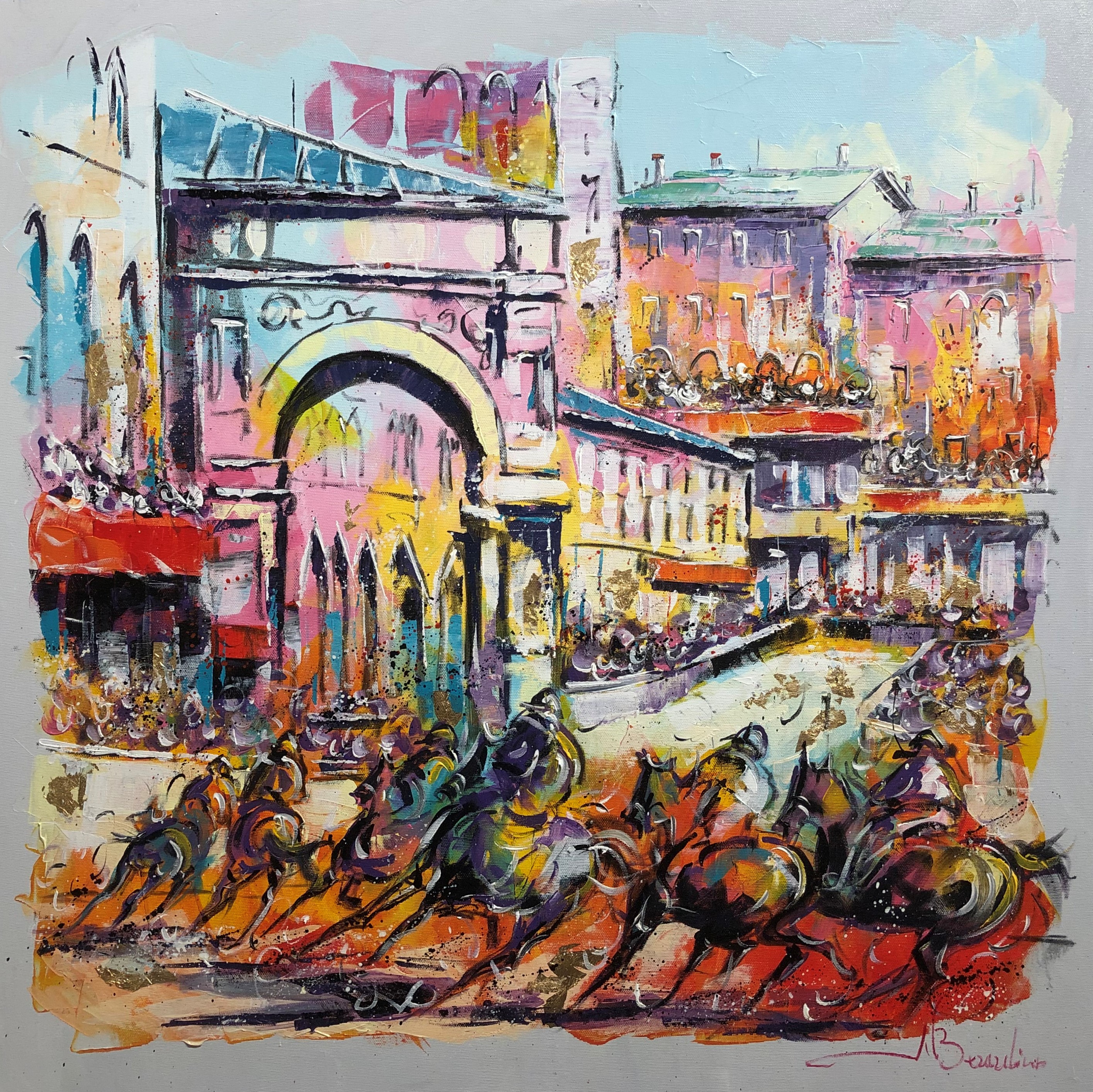 Code BER02 cm 100x100 " Il Palio di Siena"