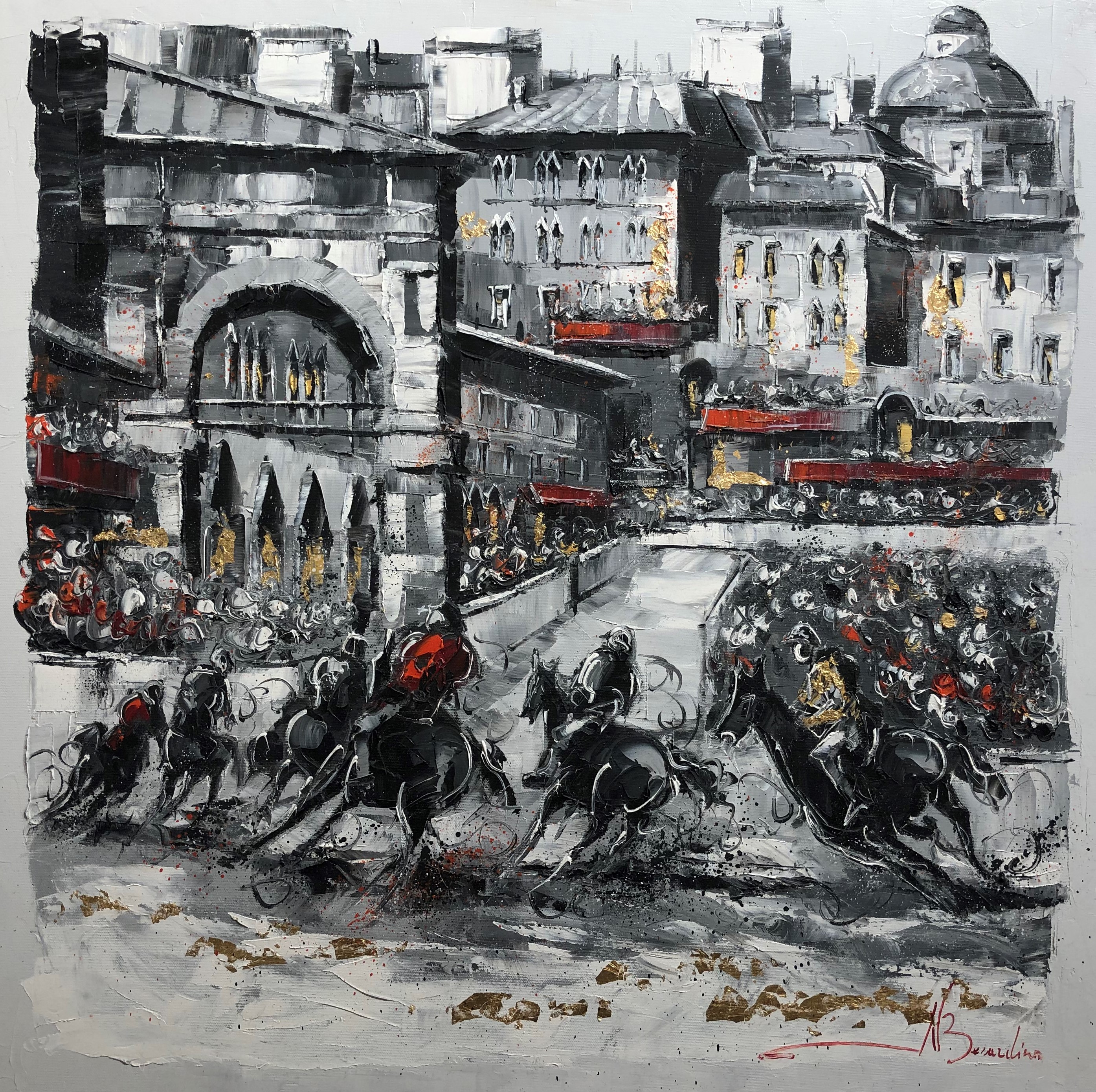 Code BER06 cm 80x80 " Il Palio di Siena"