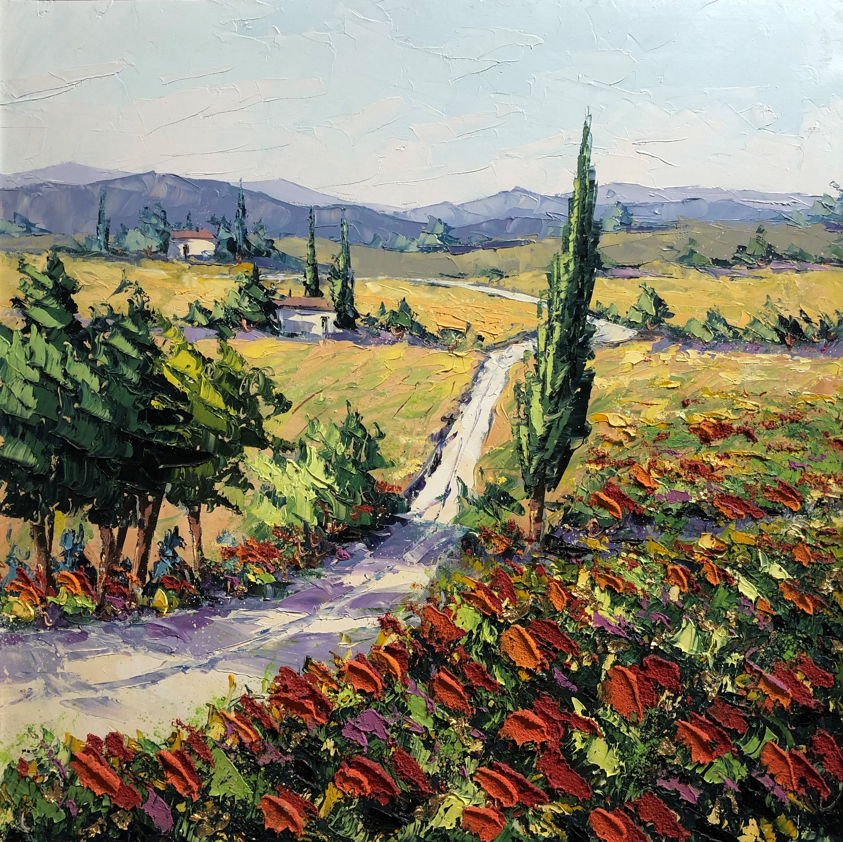 Code BER08 cm 70x70 " Campagna senese"