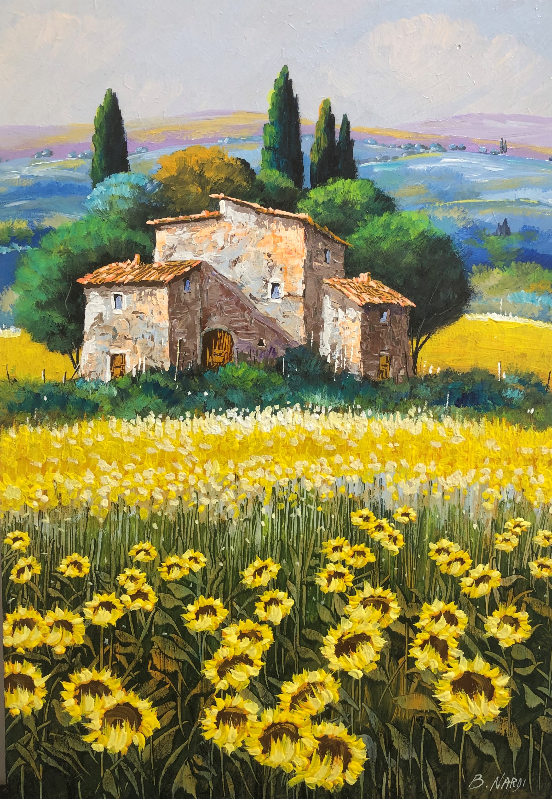 Code N03 cm 50x35 “girasoli in Toscana”