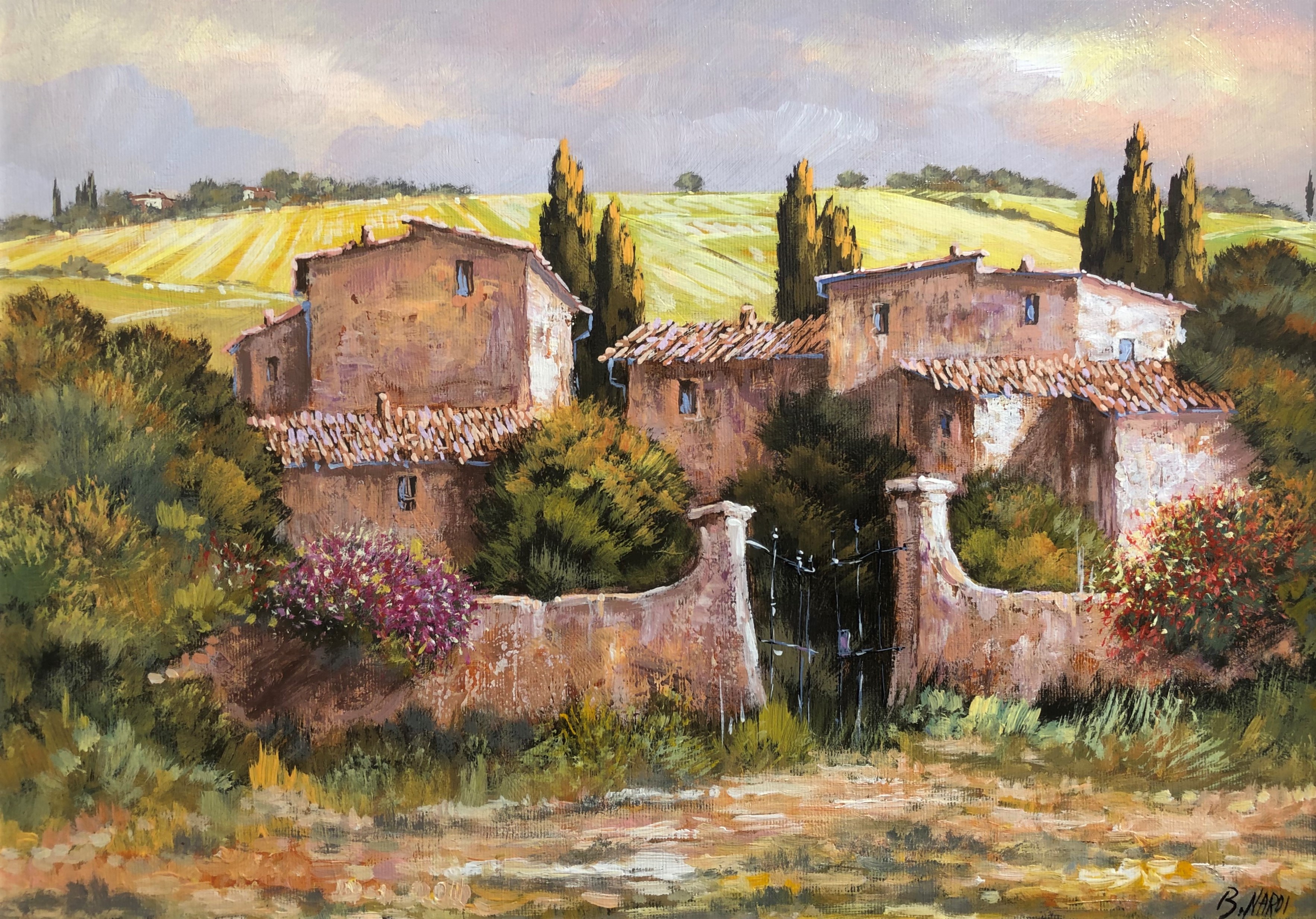 Code N06 cm 35x50 " Borgo nel senese"