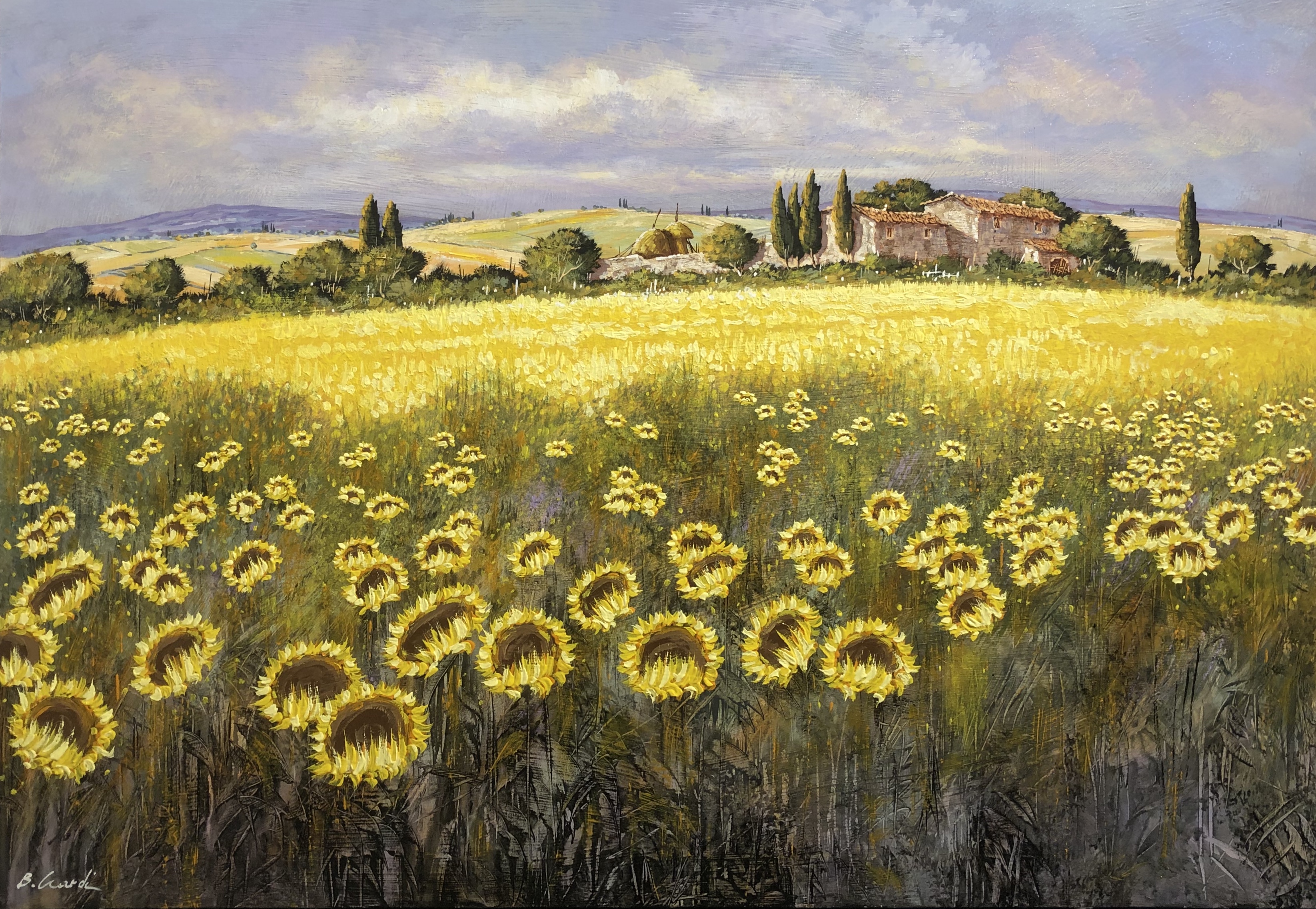 Code N17 cm 70x100 "Girasoli nel senese"