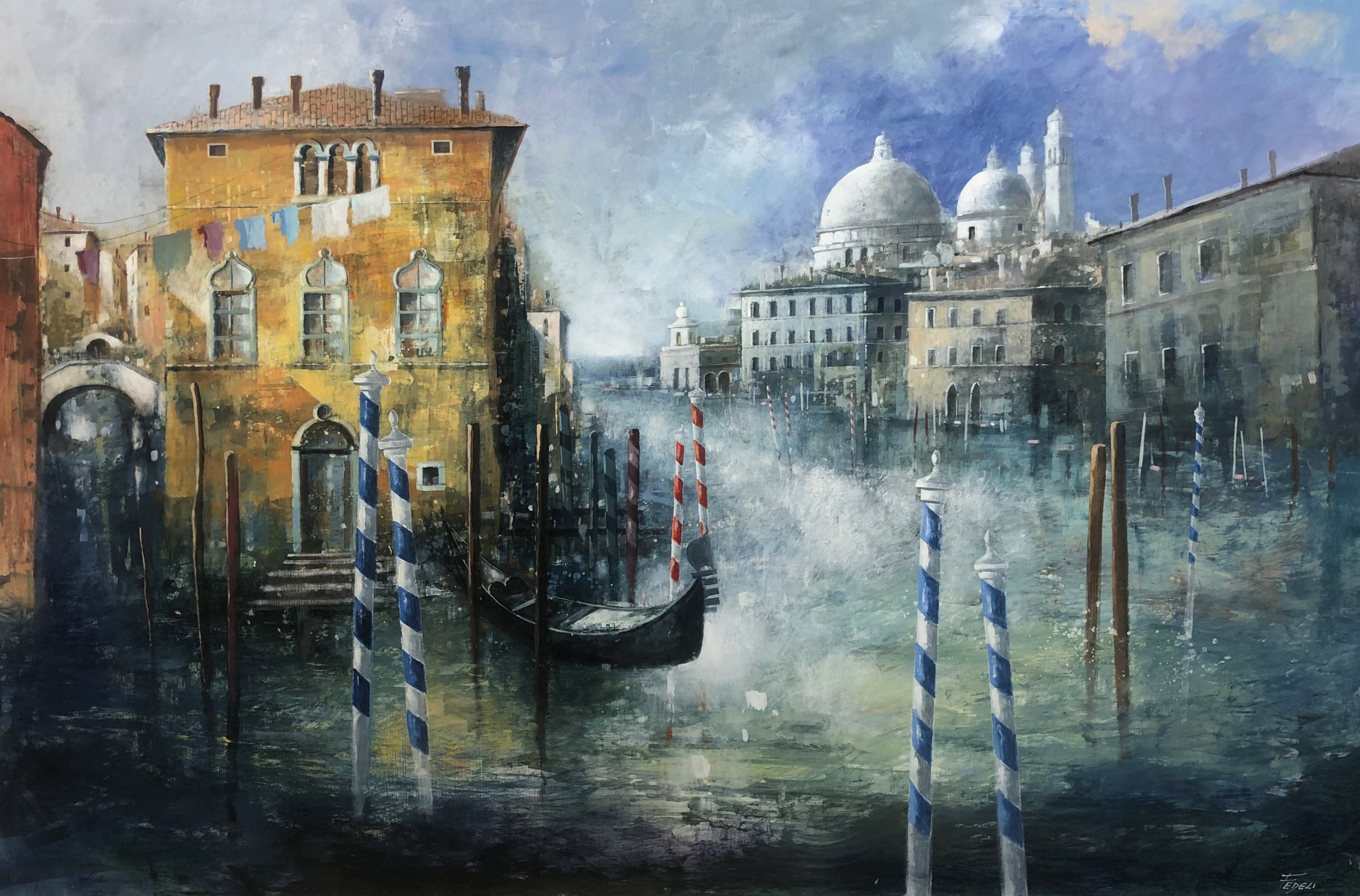 Code FE05 cm 100x150 "Lungo il Canal Grande a Venezia"