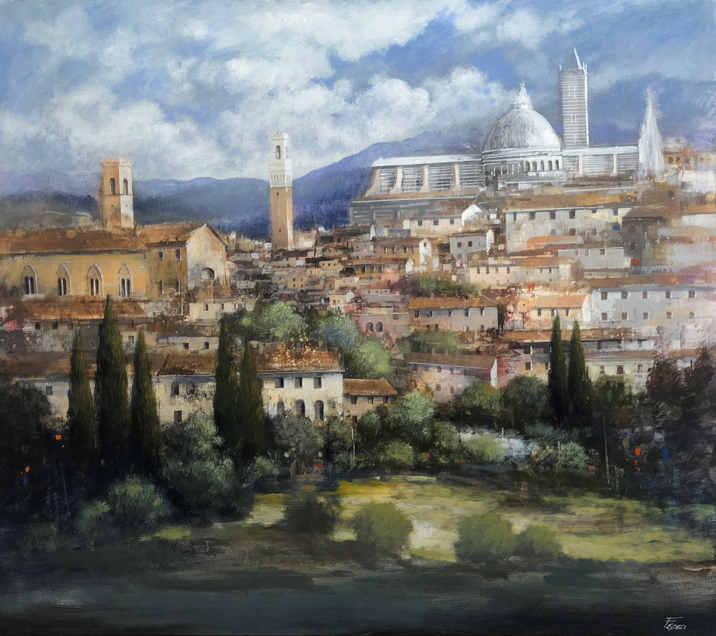 Code FE15 cm 80x90 "Veduta di Siena"