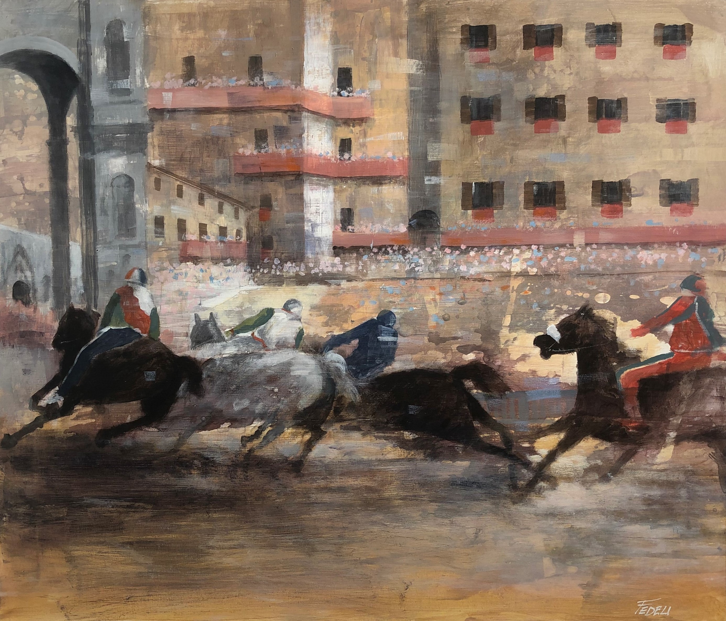 Code FE19 cm cm 60x70 "Il Palio di Siena"