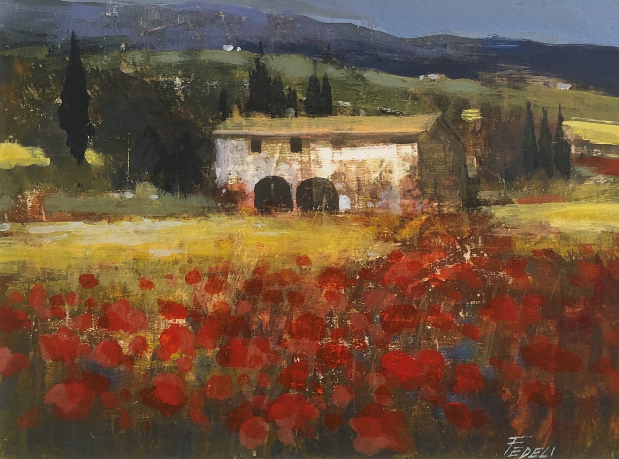 Code FE28 cm 30x40 "Campo di Papaveri"