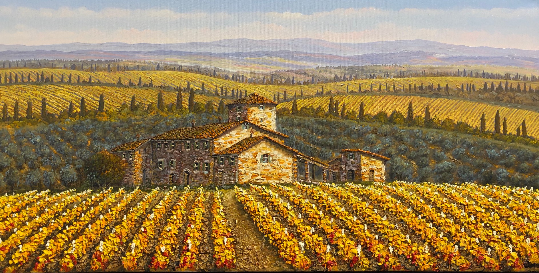 Code OR13 - cm 50x100 - Vigneti nel Chianti